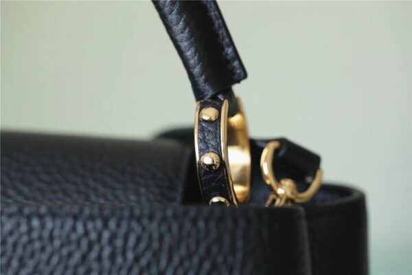 1:1 Replica Louis Vuitton LV Capucines MM Taurillon Black Luxury Bag For Women M42259 - 31.5cm/12.4in
