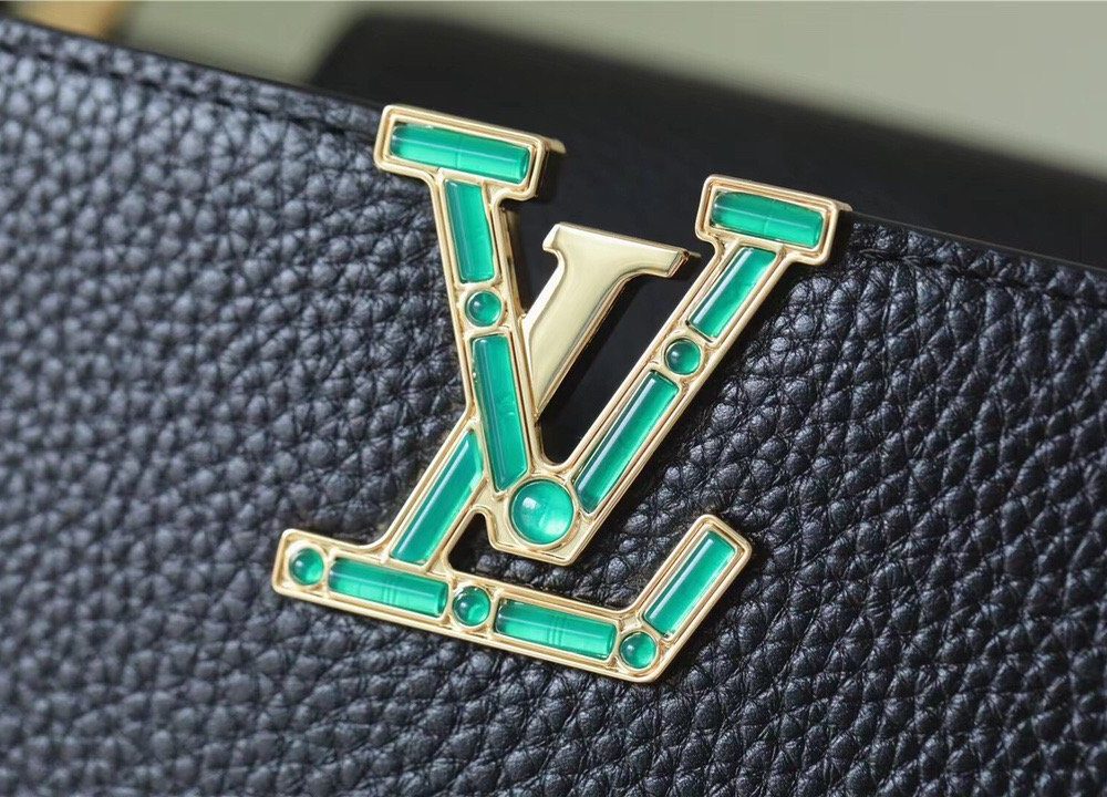 1:1 Replica Louis Vuitton LV Capucines MM Taurillon Black Luxury Bag For Women M42259 - 31.5cm/12.4in