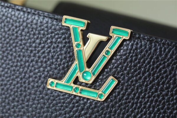 1:1 Replica Louis Vuitton LV Capucines MM Taurillon Black Luxury Bag For Women M42259 - 31.5cm/12.4in