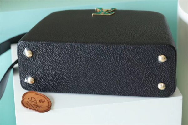 1:1 Replica Louis Vuitton LV Capucines MM Taurillon Black Luxury Bag For Women M42259 - 31.5cm/12.4in
