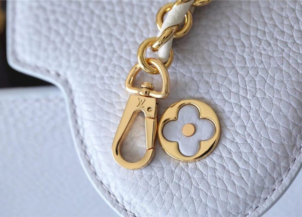 1:1 Replica Louis Vuitton LV Capucines MM Taurillon Light Blue Luxury Bag For Women - 31.5cm/12.4in