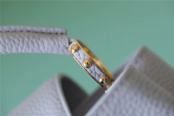 1:1 Replica Louis Vuitton LV Capucines MM Taurillon Light Blue Luxury Bag For Women - 31.5cm/12.4in