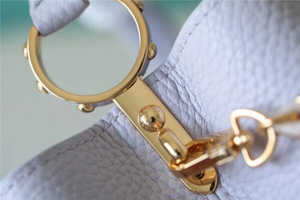 1:1 Replica Louis Vuitton LV Capucines MM Taurillon Light Blue Luxury Bag For Women - 31.5cm/12.4in