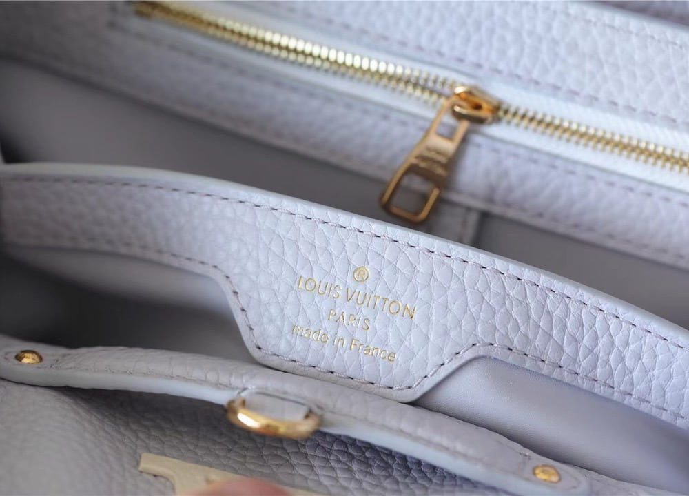 1:1 Replica Louis Vuitton LV Capucines MM Taurillon Light Blue Luxury Bag For Women - 31.5cm/12.4in