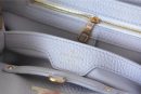 1:1 Replica Louis Vuitton LV Capucines MM Taurillon Light Blue Luxury Bag For Women - 31.5cm/12.4in