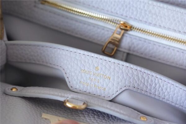 1:1 Replica Louis Vuitton LV Capucines MM Taurillon Light Blue Luxury Bag For Women - 31.5cm/12.4in