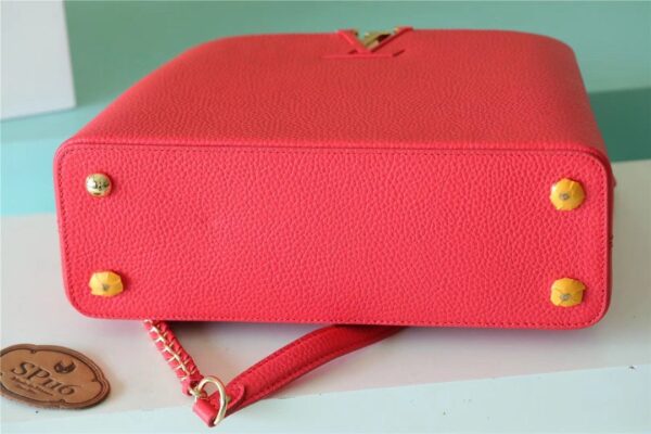 1:1 Replica Louis Vuitton LV Capucines MM Taurillon Red Luxury Bag For Women - 12.4in/31.5cm