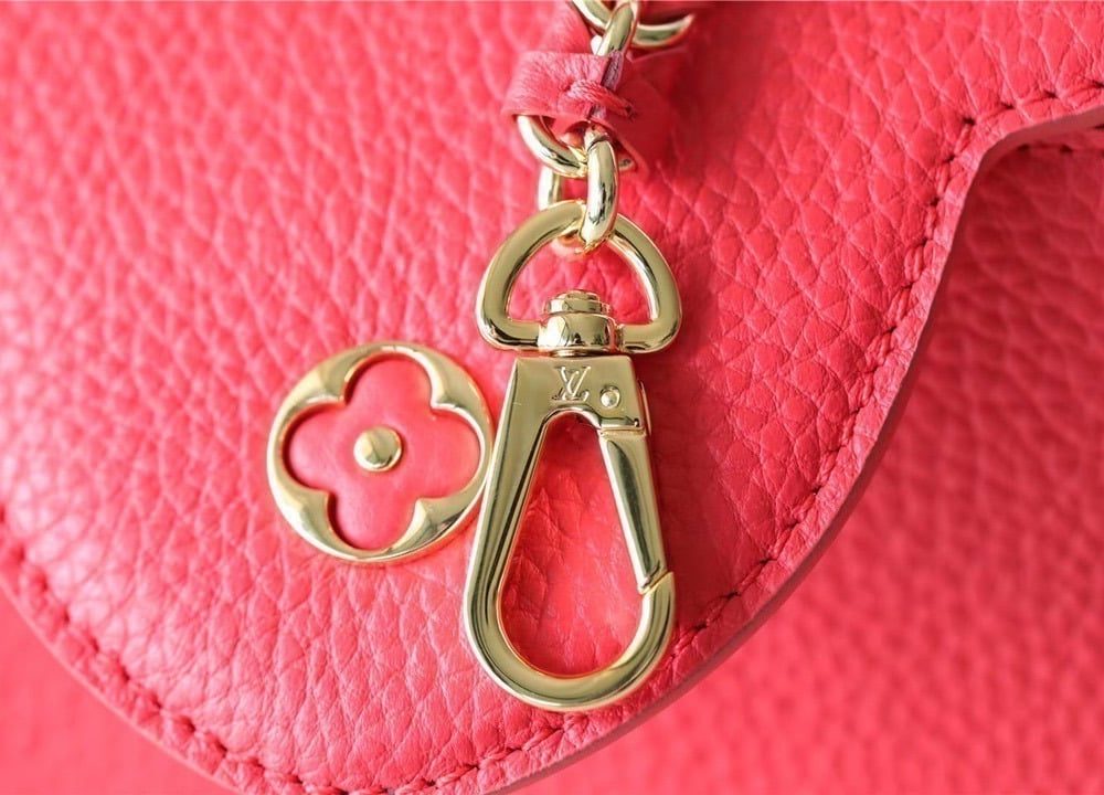 1:1 Replica Louis Vuitton LV Capucines MM Taurillon Red Luxury Bag For Women - 12.4in/31.5cm
