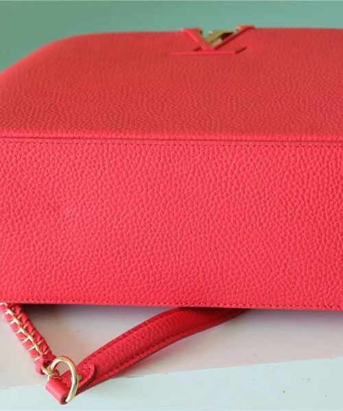 1:1 Replica Louis Vuitton LV Capucines MM Taurillon Red Luxury Bag For Women - 12.4in/31.5cm