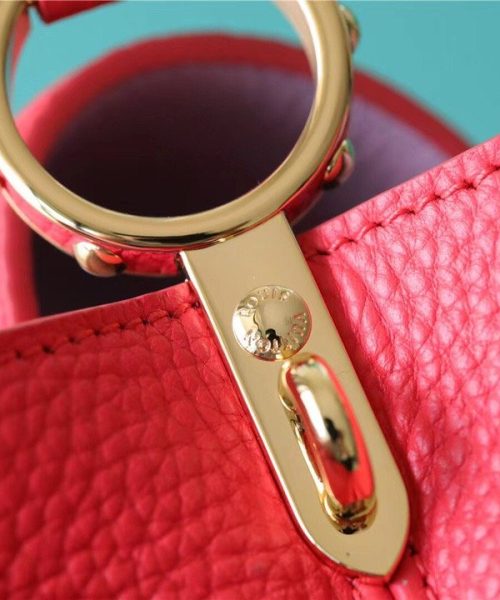 1:1 Replica Louis Vuitton LV Capucines MM Taurillon Red Luxury Bag For Women - 12.4in/31.5cm