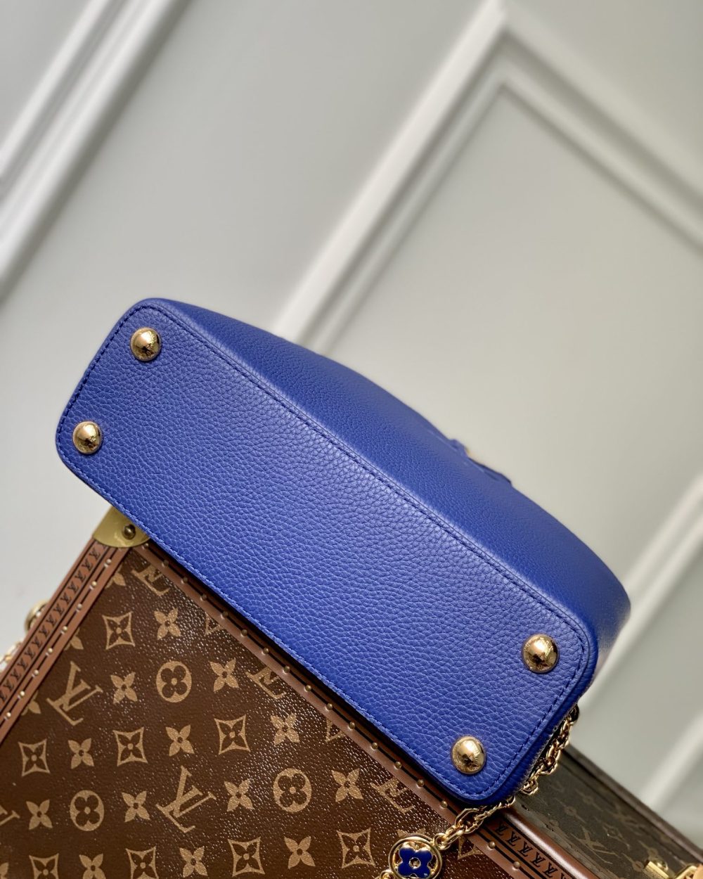 1:1 Replica Louis Vuitton LV Capuciness MM Handbag Blue Luxury Bag For Women M20844 - 12.4in/32cm