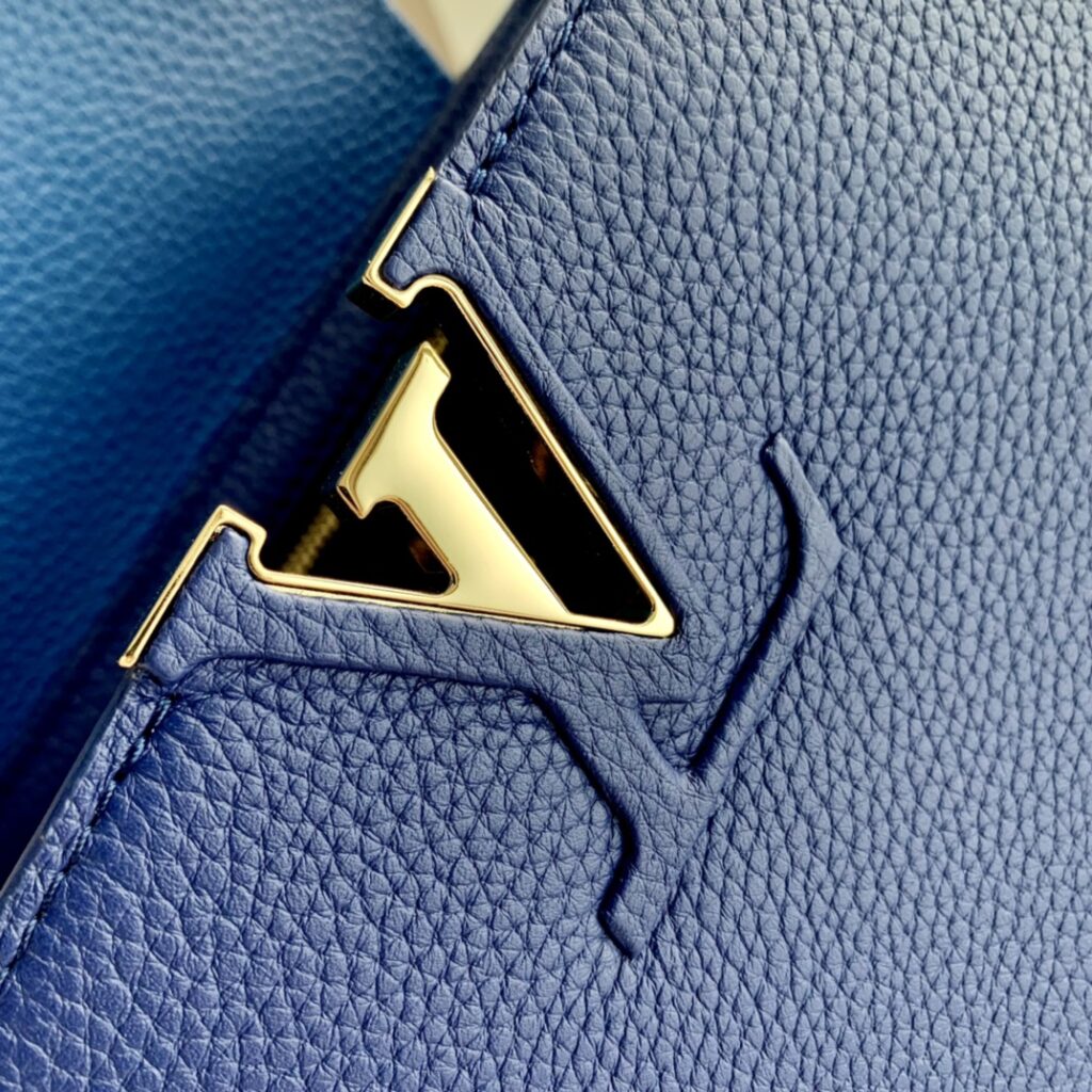 1:1 Replica Louis Vuitton LV Capuciness MM Handbag Blue Luxury Bag For Women M20844 - 12.4in/32cm - Image 5