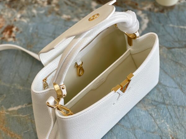 1:1 Replica Louis Vuitton LV Capuciness MM Handbag White Luxury Bag For Women - 12.4in/32cm