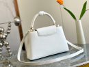 1:1 Replica Louis Vuitton LV Capuciness MM Handbag White Luxury Bag For Women - 12.4in/32cm