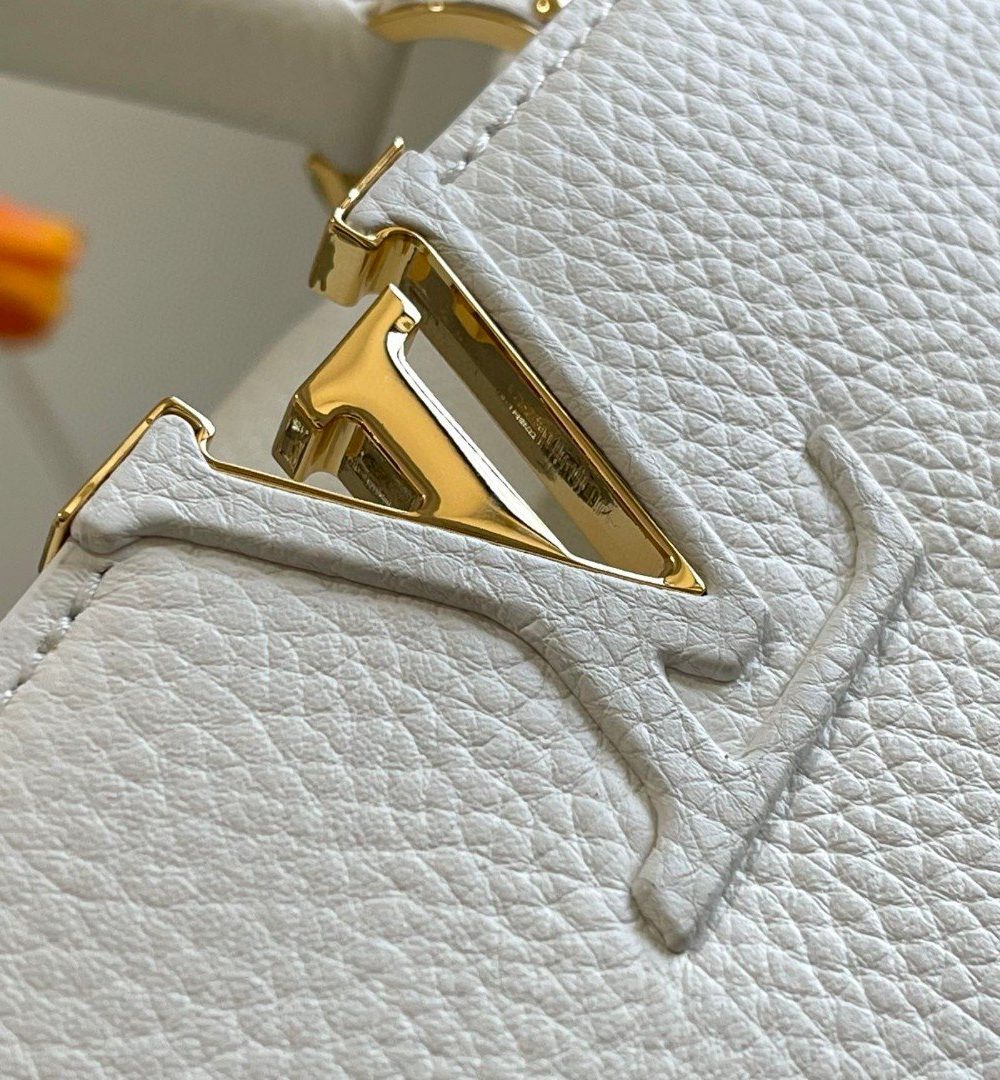 1:1 Replica Louis Vuitton LV Capuciness MM Handbag White Luxury Bag For Women - 12.4in/32cm