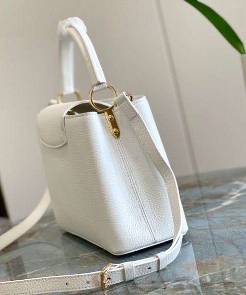 1:1 Replica Louis Vuitton LV Capuciness MM Handbag White Luxury Bag For Women - 12.4in/32cm