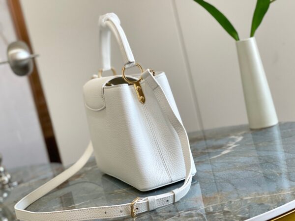 1:1 Replica Louis Vuitton LV Capuciness MM Handbag White Luxury Bag For Women - 12.4in/32cm