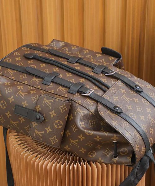 1:1 Replica Louis Vuitton LV Christopher MM Backpack Brown Essential Bag For Men N43735 - 44cm / 17.3in