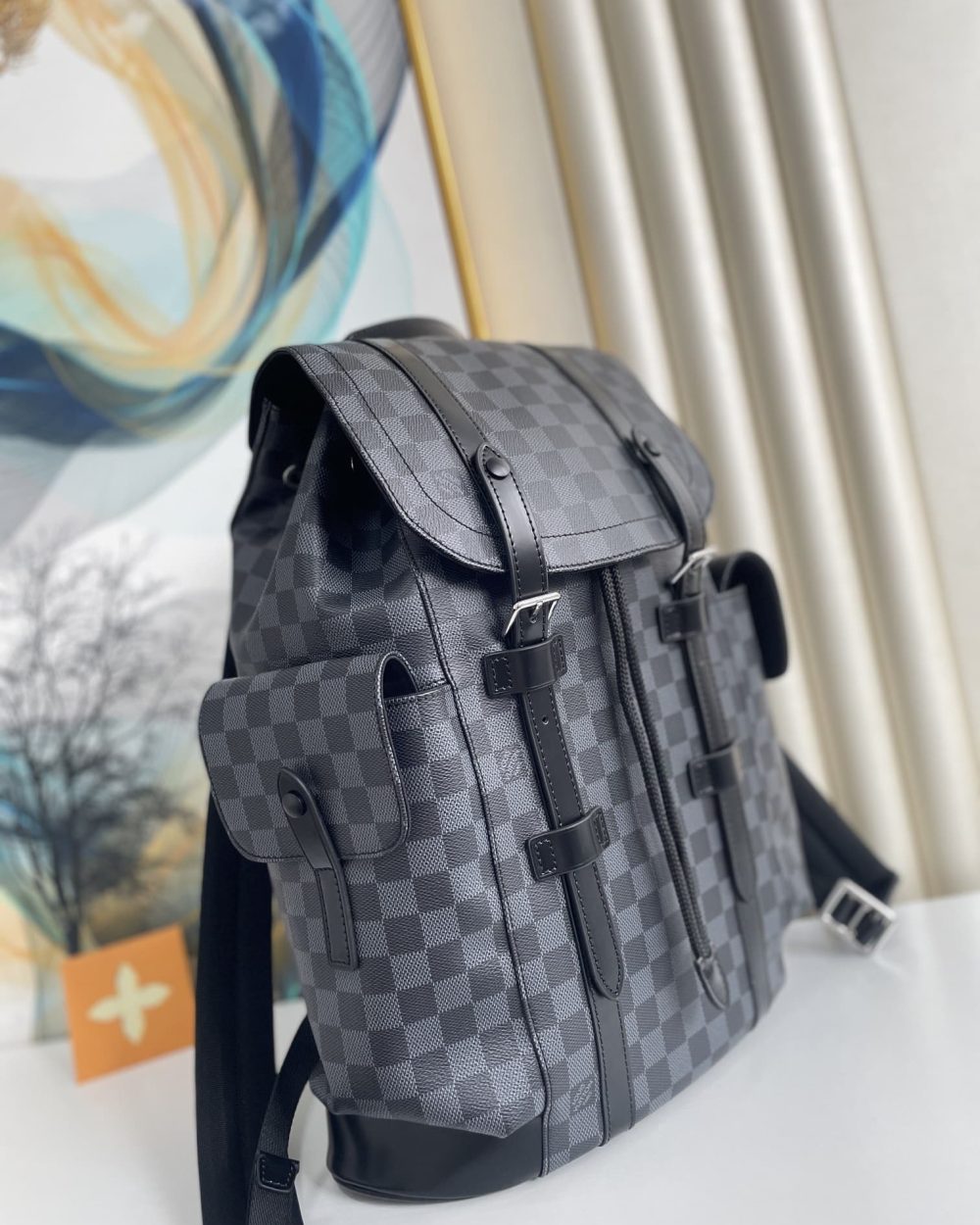 1:1 Replica Louis Vuitton LV Christopher PM Damier Graphite Essential Bag For Men N41379 - 17.3in/44cm