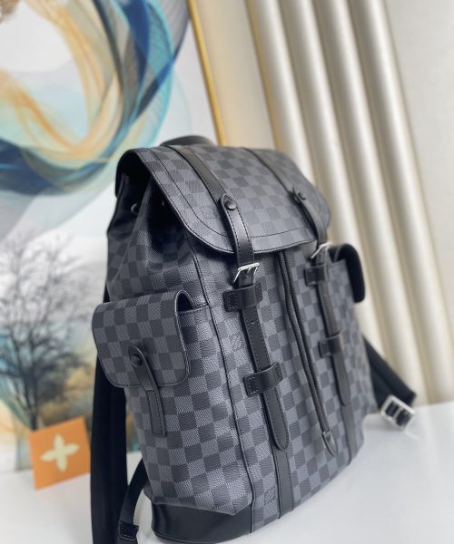 1:1 Replica Louis Vuitton LV Christopher PM Damier Graphite Essential Bag For Men N41379 - 17.3in/44cm