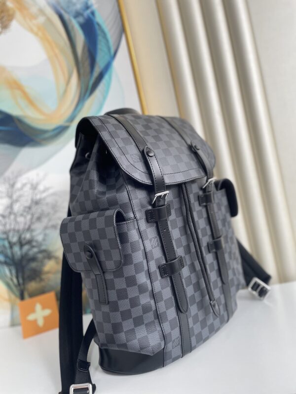 1:1 Replica Louis Vuitton LV Christopher PM Damier Graphite Essential Bag For Men N41379 - 17.3in/44cm