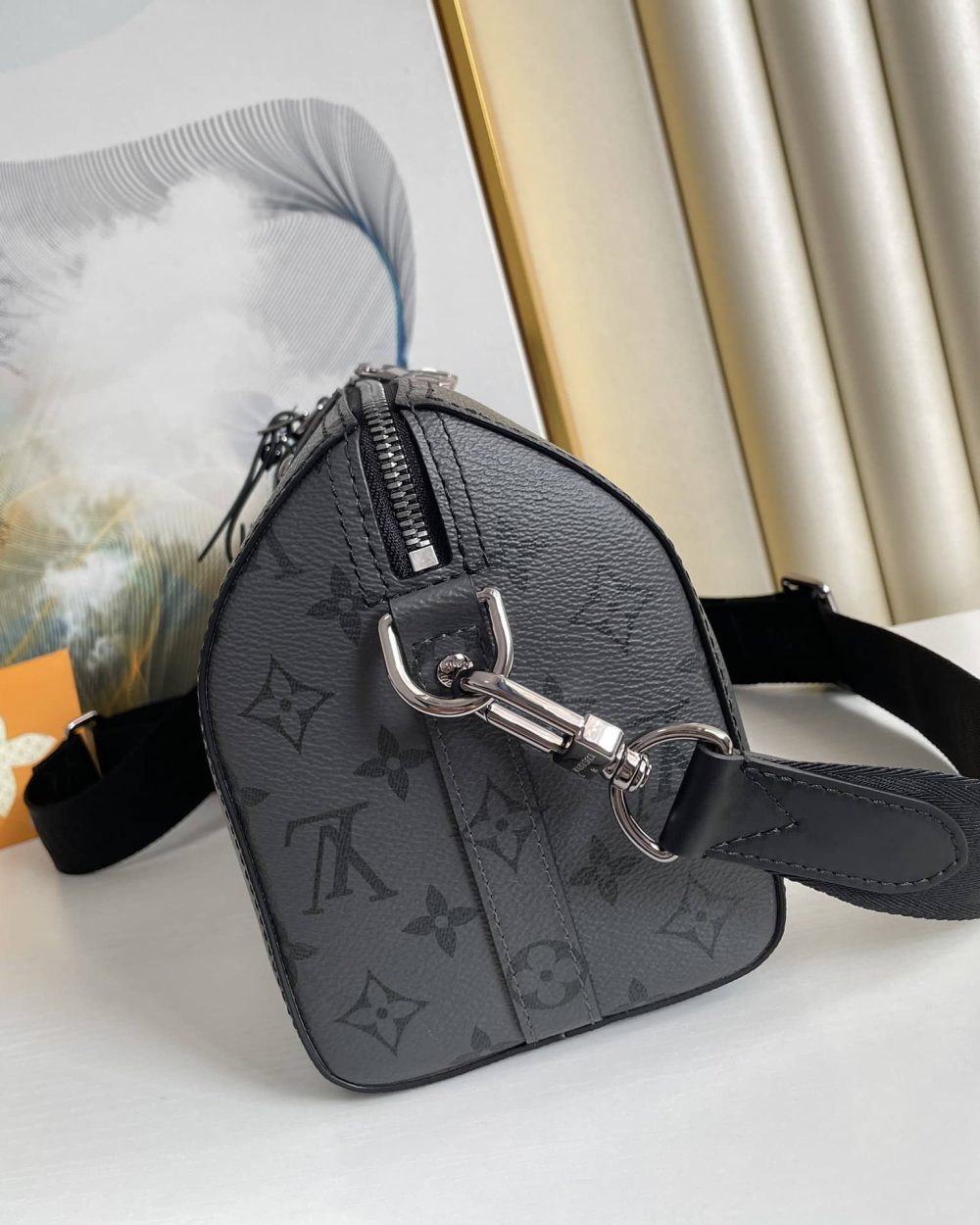 1:1 Replica Louis Vuitton LV City Keepall Monogram Eclipse Reverse Innovative Bag For Men M45936 - 10.6in/27cm
