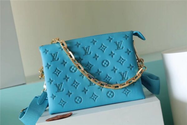1:1 Replica Louis Vuitton LV Coussin PM Monogram Blue Luxury Bag For Women - 10.2in/26cm