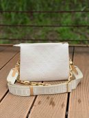 1:1 Replica Louis Vuitton LV Coussin PM Monogram Embossed Puffy White Luxury Bag For Women M57793 - 10.2in/26cm