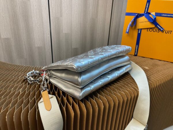 1:1 Replica Louis Vuitton LV Coussin PM Monogram Empreinte Sier Luxury Bag For Women M57913 - 10.2in/25.9cm