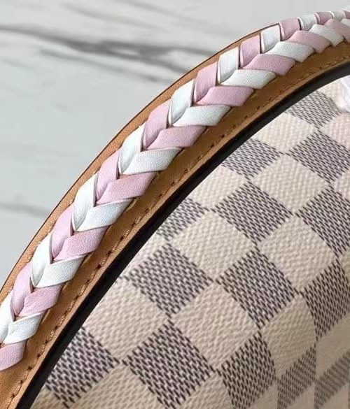 1:1 Replica Louis Vuitton LV Croisette Damier Azur Canvas Pink Luxury Bag For Women N50053 - 9.8in/25cm