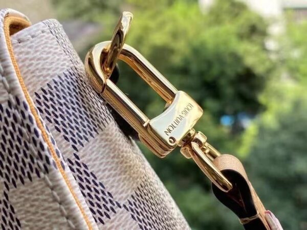 1:1 Replica Louis Vuitton LV Croisette Damier Azur Canvas Pink Luxury Bag For Women N50053 - 9.8in/25cm