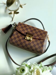 1:1 Replica Louis Vuitton LV Croisette in Damier Ebene Luxury Bag for women N53000 - 9.4in/23.8cm