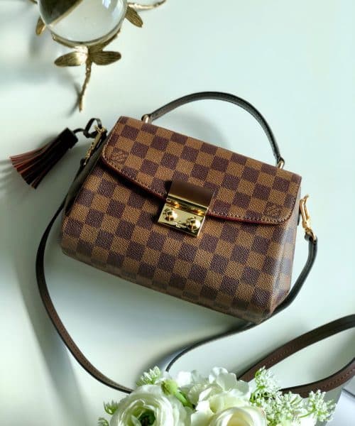 1:1 Replica Louis Vuitton LV Croisette in Damier Ebene Luxury Bag for women N53000 - 9.4in/23.8cm