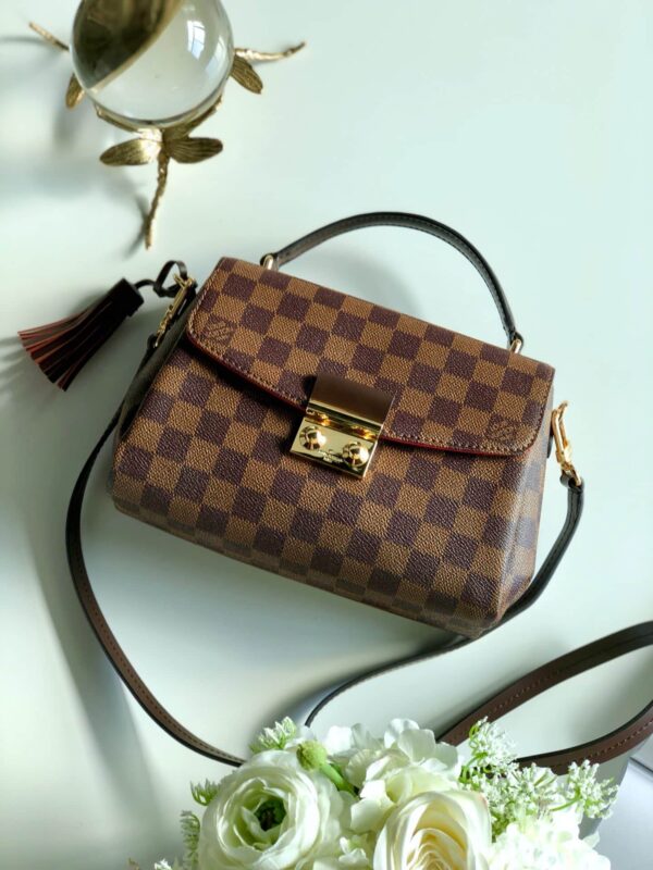 1:1 Replica Louis Vuitton LV Croisette in Damier Ebene Luxury Bag for women N53000 - 9.4in/23.8cm
