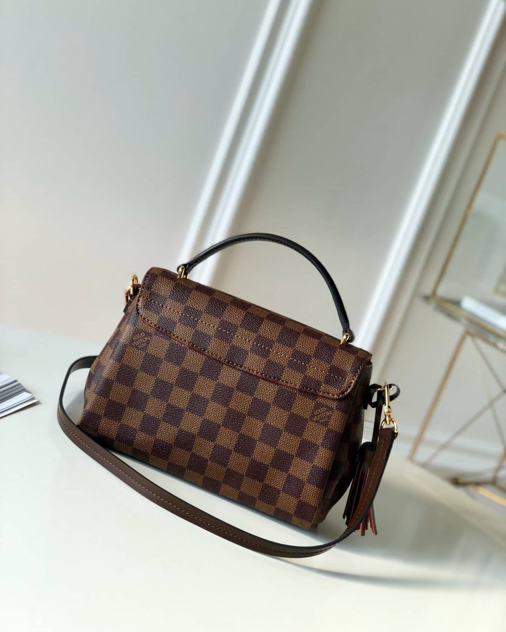 1:1 Replica Louis Vuitton LV Croisette in Damier Ebene Luxury Bag for women N53000 - 9.4in/23.8cm