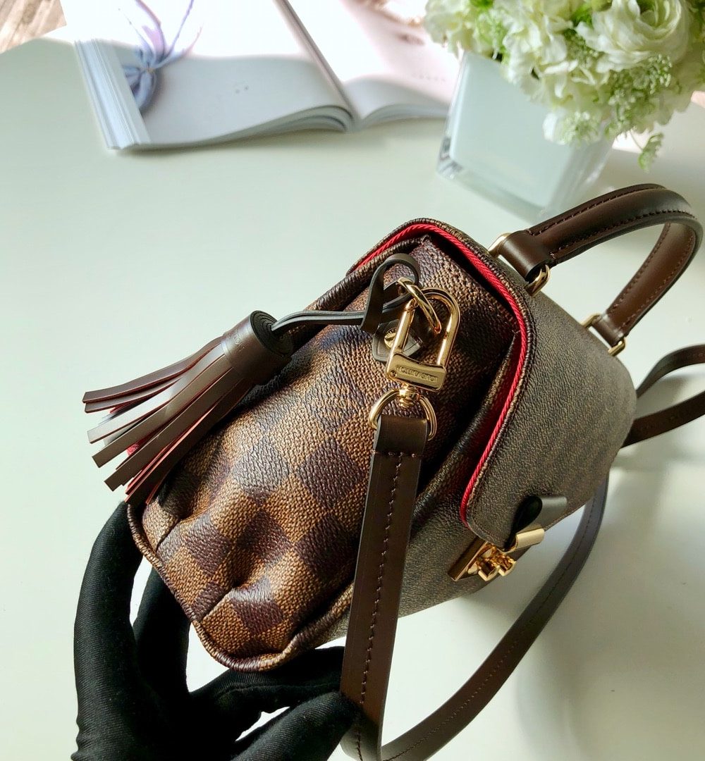 1:1 Replica Louis Vuitton LV Croisette in Damier Ebene Luxury Bag for women N53000 - 9.4in/23.8cm