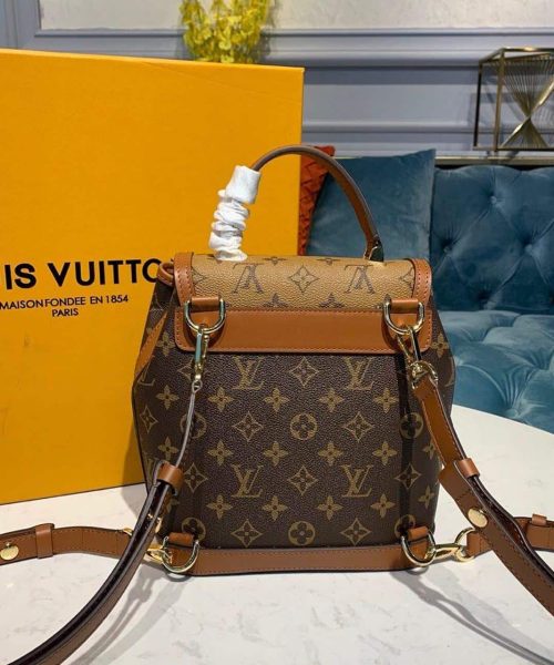 1:1 Replica Louis Vuitton LV Dauphine Backpack PM Monogram and Monogram Reverse Canvas By Nicolas Ghesquiere For Spring-Summer Luxury Bag For Women M45142 - 20cm