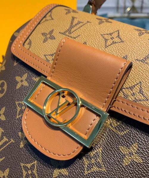 1:1 Replica Louis Vuitton LV Dauphine Backpack PM Monogram and Monogram Reverse Canvas By Nicolas Ghesquiere For Spring-Summer Luxury Bag For Women M45142 - 20cm