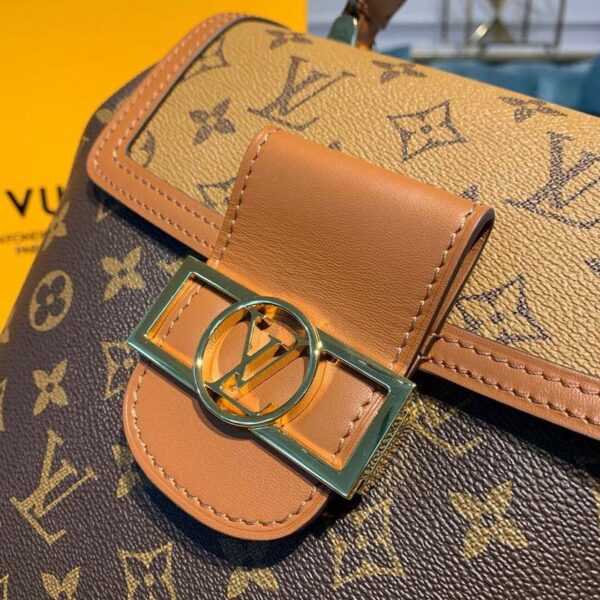 1:1 Replica Louis Vuitton LV Dauphine Backpack PM Monogram and Monogram Reverse Canvas By Nicolas Ghesquiere For Spring-Summer Luxury Bag For Women M45142 - 20cm