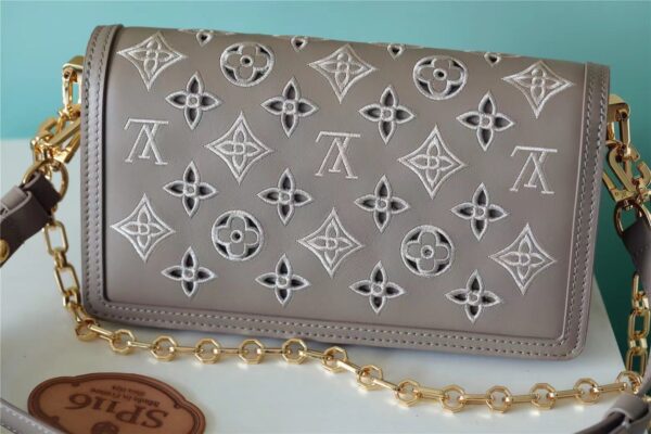 1:1 Replica Louis Vuitton LV Dauphine East West Monogram Khaki Luxury Bag For Women - 9.6in/24.5cm