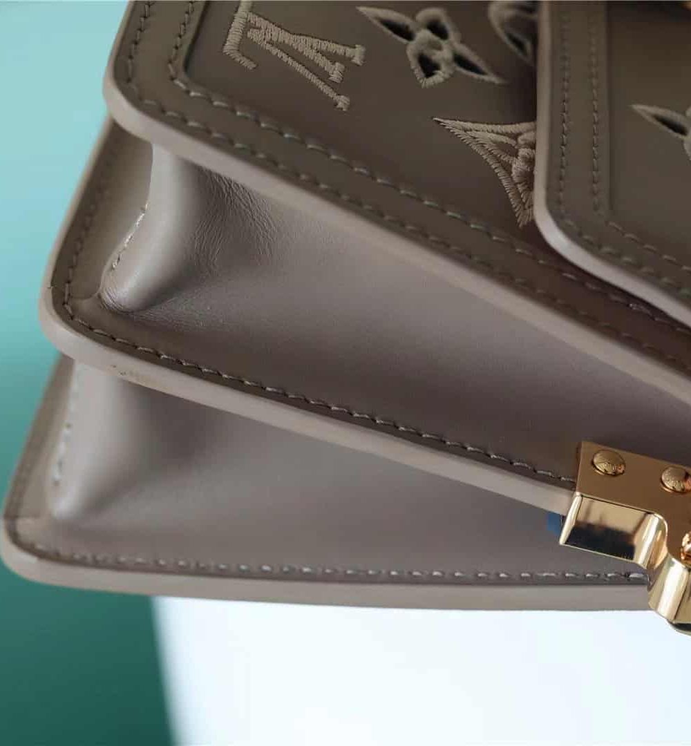 1:1 Replica Louis Vuitton LV Dauphine East West Monogram Khaki Luxury Bag For Women - 9.6in/24.5cm