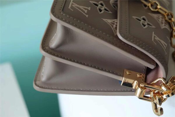 1:1 Replica Louis Vuitton LV Dauphine East West Monogram Khaki Luxury Bag For Women - 9.6in/24.5cm