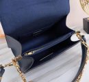 1:1 Replica Louis Vuitton LV Dauphine MM Denim Jacquard Monogram Pattern Navy Blue Luxury Bag For Women M59631 - 9.8in/25cm