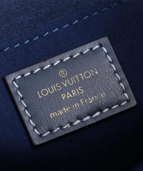 1:1 Replica Louis Vuitton LV Dauphine MM Denim Jacquard Monogram Pattern Navy Blue Luxury Bag For Women M59631 - 9.8in/25cm