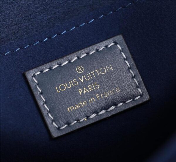 1:1 Replica Louis Vuitton LV Dauphine MM Denim Jacquard Monogram Pattern Navy Blue Luxury Bag For Women M59631 - 9.8in/25cm