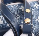 1:1 Replica Louis Vuitton LV Dauphine MM Denim Jacquard Monogram Pattern Navy Blue Luxury Bag For Women M59631 - 9.8in/25cm