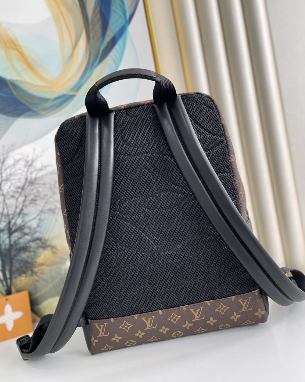 1:1 Replica Louis Vuitton LV Dean Backpack Monogram Macassar Canvas Unique Bag For Men M45335 - 42cm