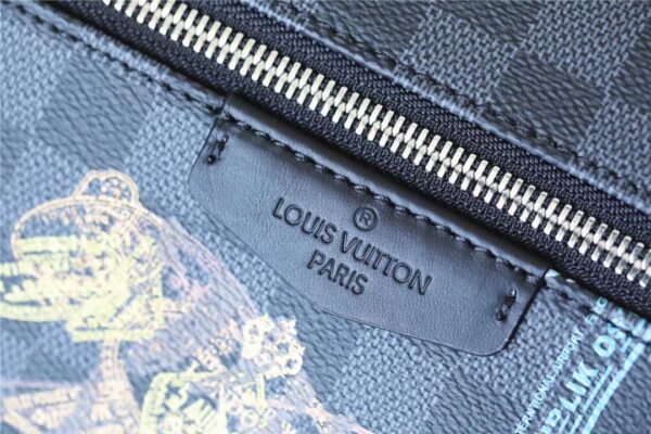 1:1 Replica Louis Vuitton LV Discovery Backpack Damier Graphite Canvas Unique Bag For Men N45275 - 40cm