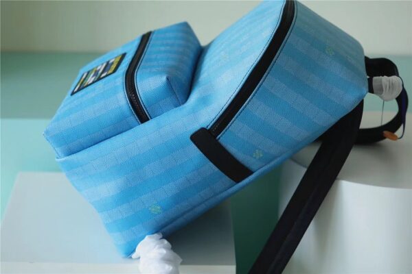 1:1 Replica Louis Vuitton LV Discovery Backpack Damier Stripes Canvas Gradient Blue Unique For Men M59913 - 40cm