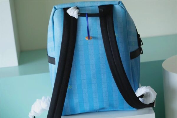 1:1 Replica Louis Vuitton LV Discovery Backpack Damier Stripes Canvas Gradient Blue Unique For Men M59913 - 40cm
